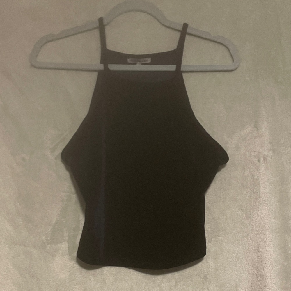 Charlotte Russe Navy Velvet Camisole Top